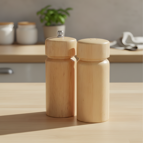 Wooden Salt & Pepper Grinder Set - 2 Pcs